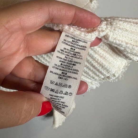 Free People Patches Of Me white trapeze sweater - Picture 5 of 7